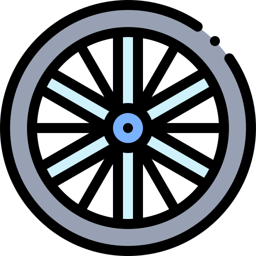Wheel Detailed Rounded Lineal color icon
