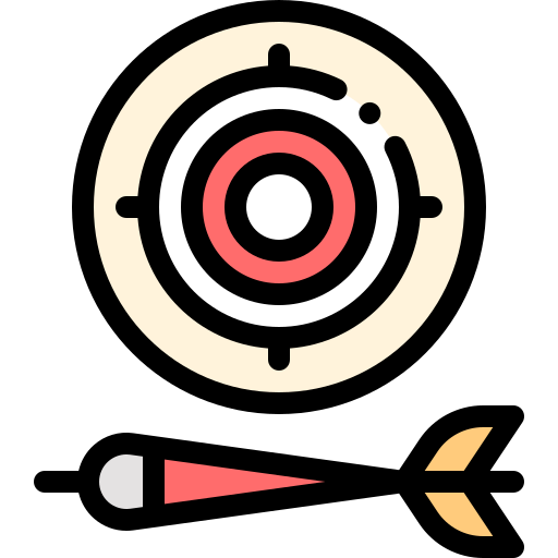 Darts Detailed Rounded Lineal color icon