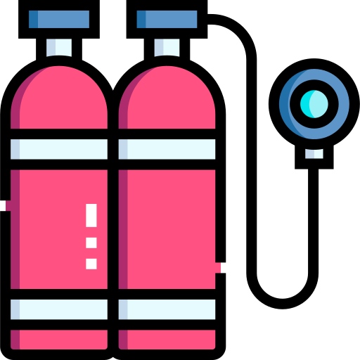 serbatoio di ossigeno Detailed Straight Lineal color icona