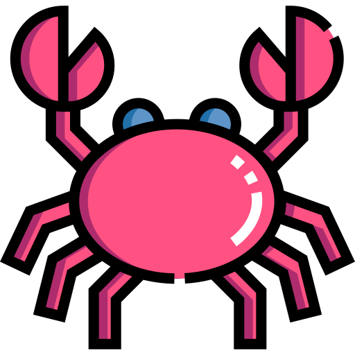 Crab Detailed Straight Lineal color icon