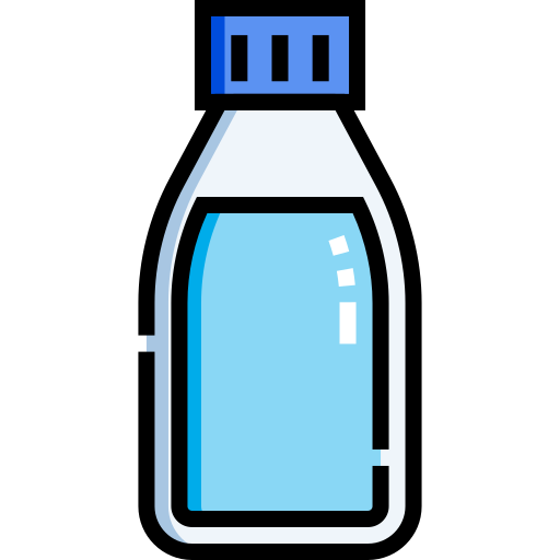bottiglia d'acqua Detailed Straight Lineal color icona