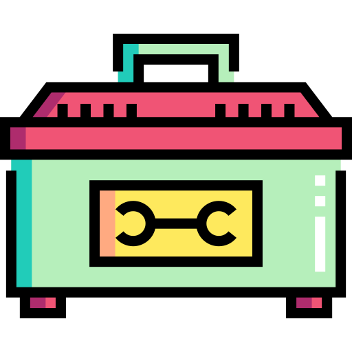 Caja de herramientas Detailed Straight Lineal color icono