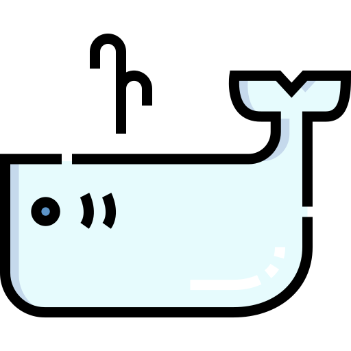 Whale Detailed Straight Lineal color icon