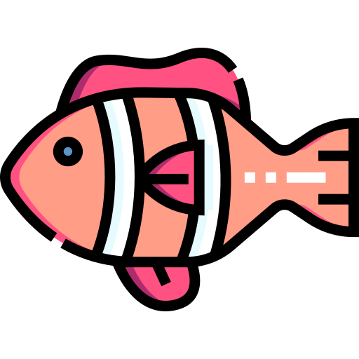 물고기 Detailed Straight Lineal color icon