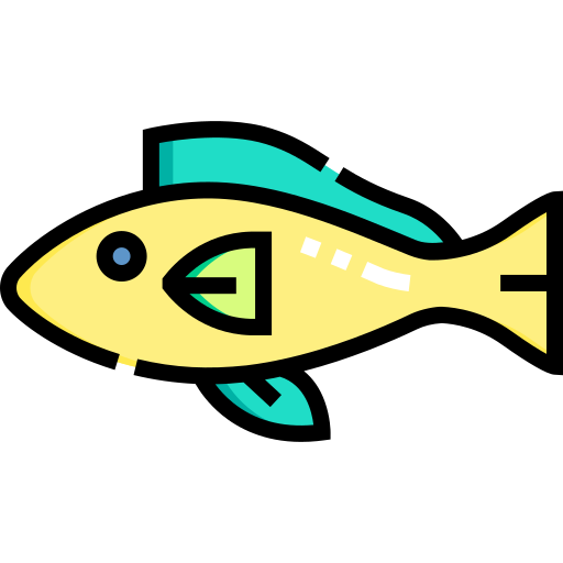 물고기 Detailed Straight Lineal color icon
