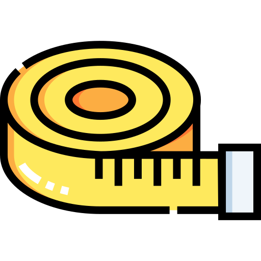 メジャーテープ Detailed Straight Lineal color icon