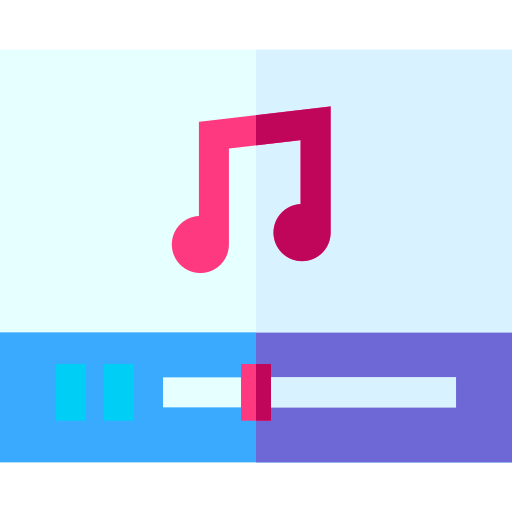 Reproductor de música Basic Straight Flat icono