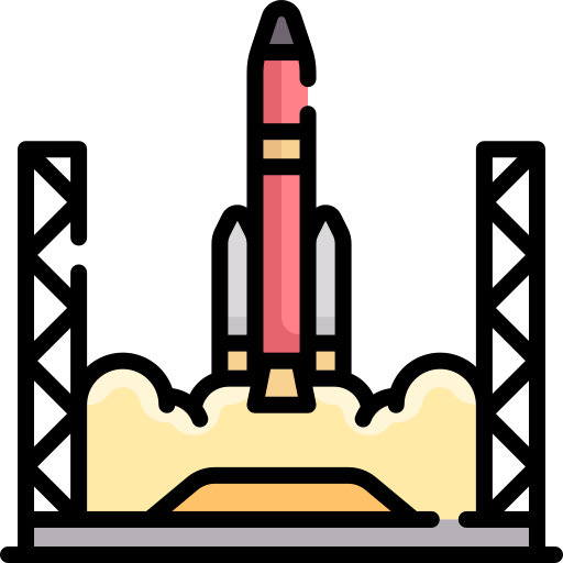 raket lancering Special Lineal color icoon