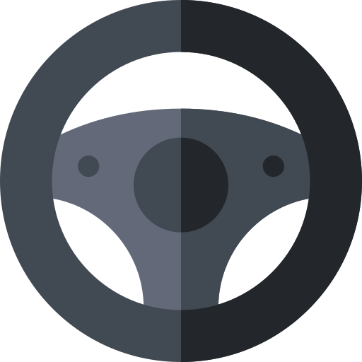 Steering wheel Basic Rounded Flat icon