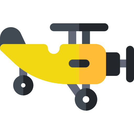 petit avion Basic Rounded Flat Icône