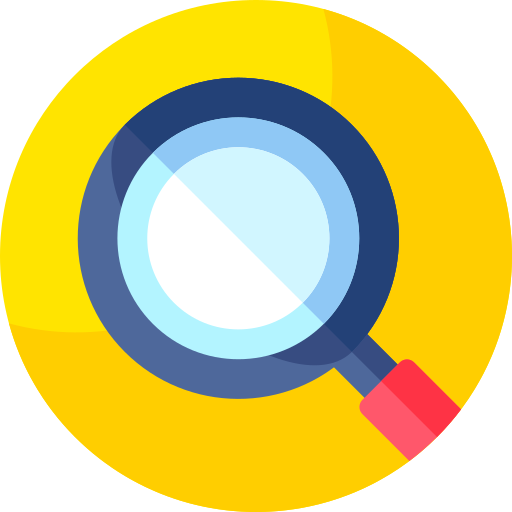 Magnifying glass Geometric Flat Circular Flat icon