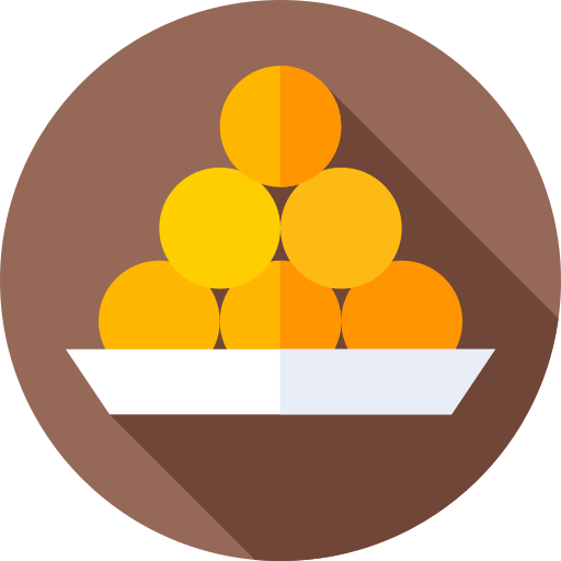 Laddu Flat Circular Flat icon