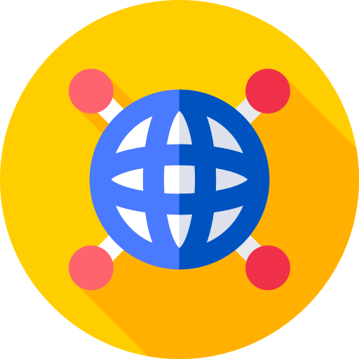 Świat Flat Circular Flat ikona