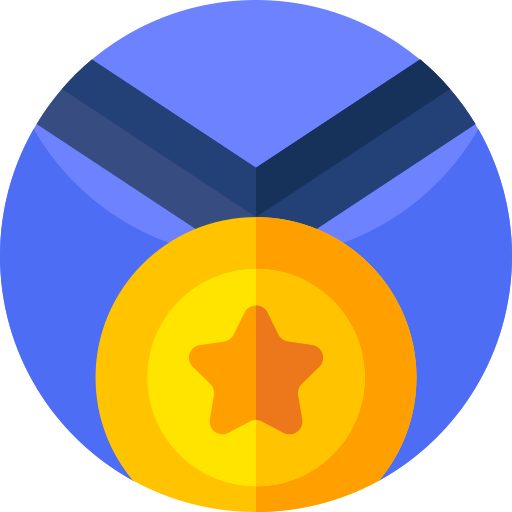 medal Geometric Flat Circular Flat ikona
