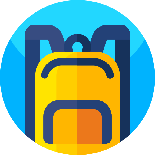 Backpack Geometric Flat Circular Flat icon