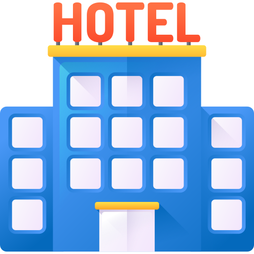 hotel 3D Color icona