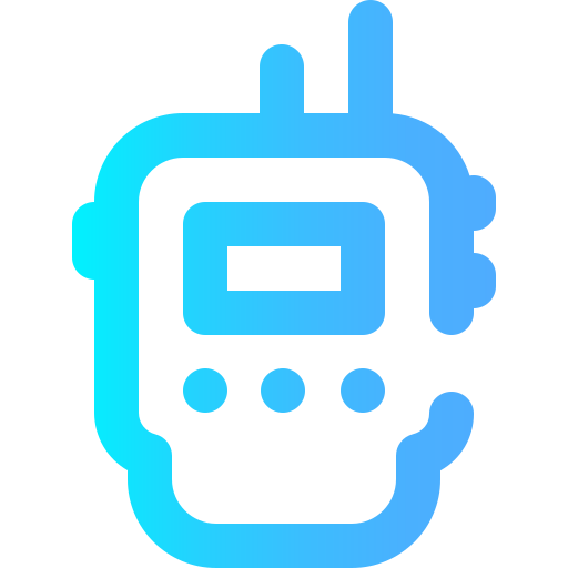 walkie-talkie Super Basic Omission Gradient icoon