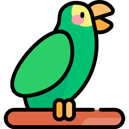 pappagallo Kawaii Lineal color icona