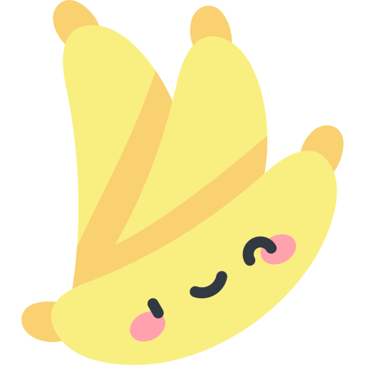 Banana Kawaii Flat icon