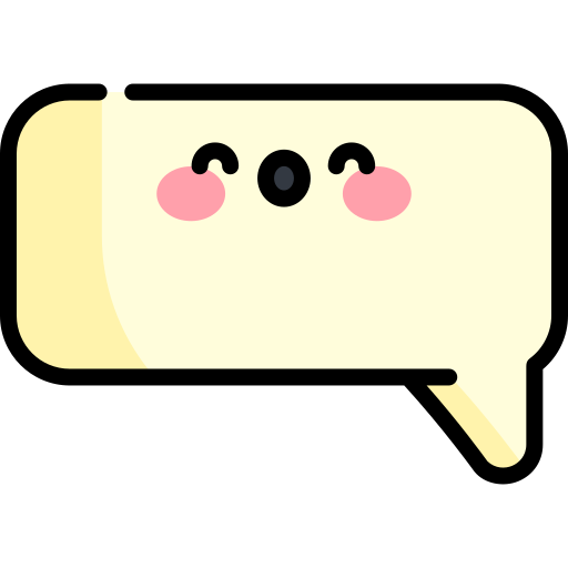 Speech bubble Kawaii Lineal color icon