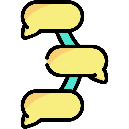 Speech bubble Kawaii Lineal color icon