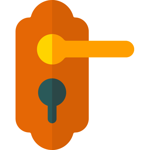 Door handle Basic Rounded Flat icon