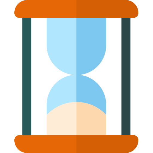 Reloj de arena Basic Rounded Flat icono
