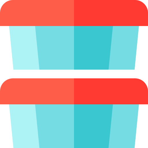 caja de almacenaje Basic Straight Flat icono