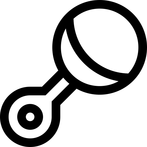 hochet Basic Straight Lineal Icône