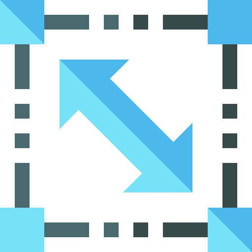 Redimensionar Basic Straight Flat icono