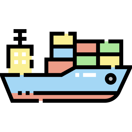 Cargo ship Detailed Straight Lineal color icon
