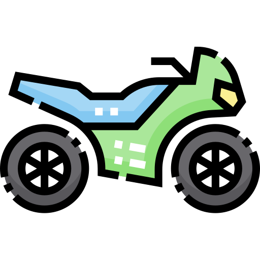 motocykl Detailed Straight Lineal color ikona