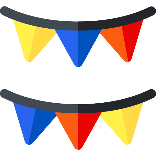 guirlandes Basic Rounded Flat Icône