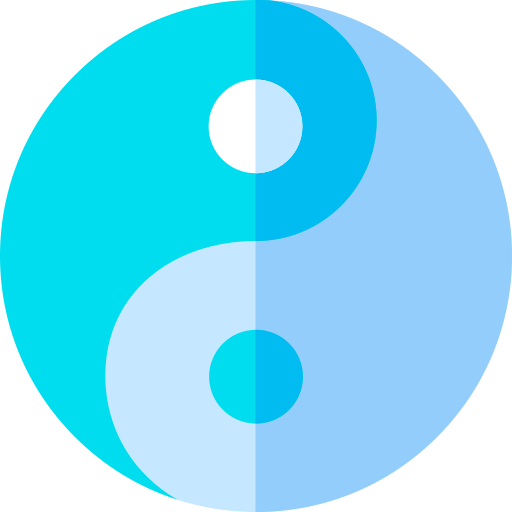 Yin yang Basic Rounded Flat icono