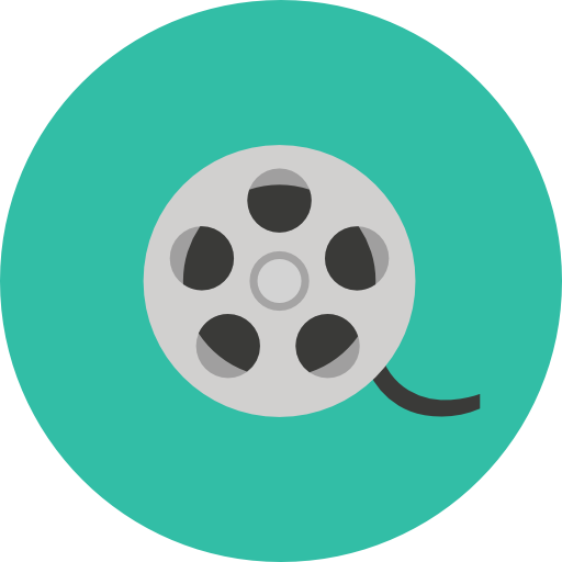 Film reel Roundicons Circle flat icon