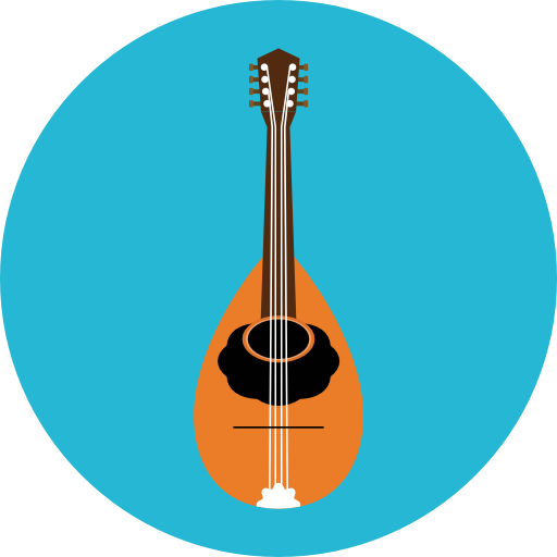 mandolino Roundicons Circle flat icona