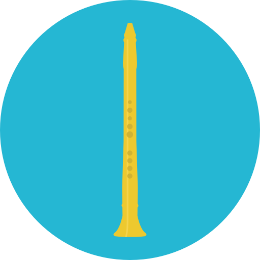 Flute Roundicons Circle flat icon
