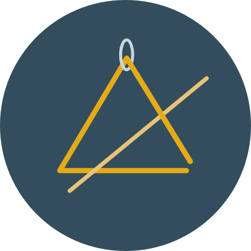 driehoek Roundicons Circle flat icoon