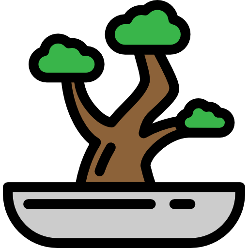 Bonsai Detailed Rounded Lineal color icon