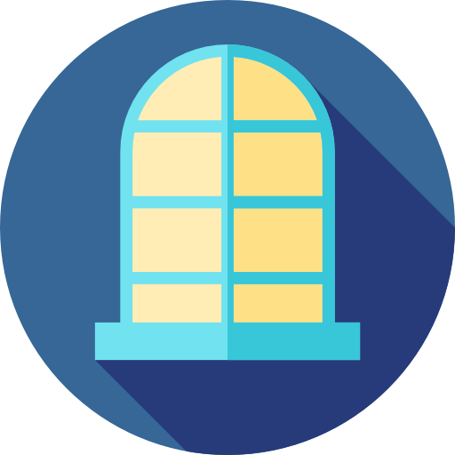 窓 Flat Circular Flat icon