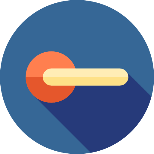 deurknop Flat Circular Flat icoon