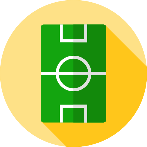 campo de fútbol Flat Circular Flat icono