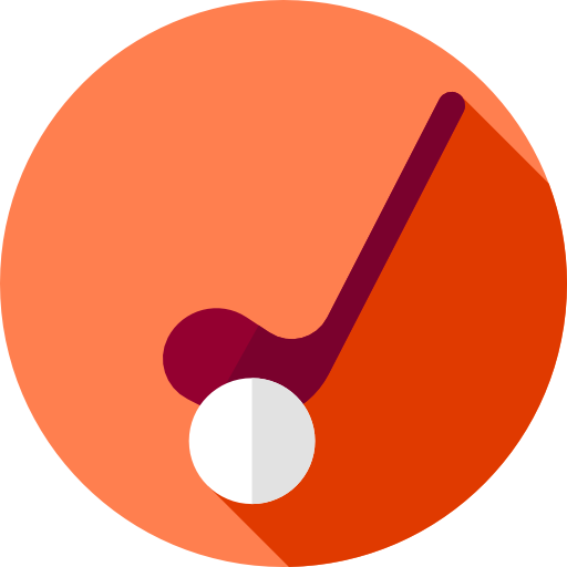 골프 Flat Circular Flat icon