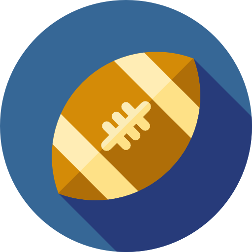 fútbol americano Flat Circular Flat icono