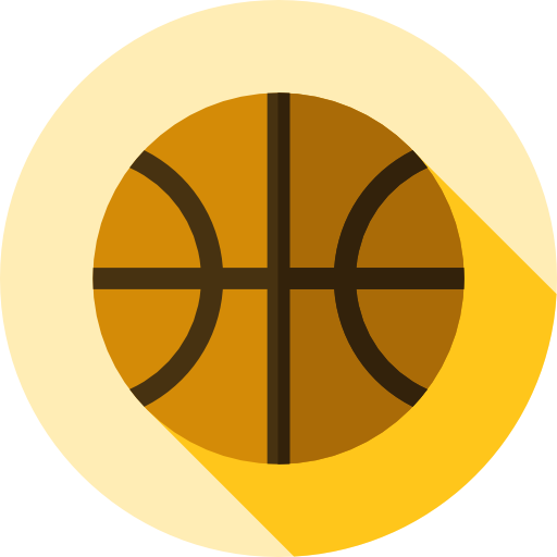 basketbal Flat Circular Flat icoon