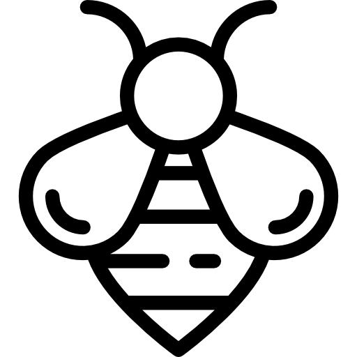 abeja Detailed Rounded Lineal icono