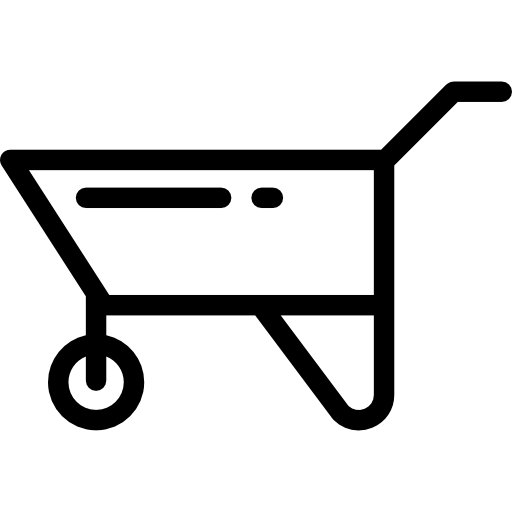 Wheelbarrow Detailed Rounded Lineal icon