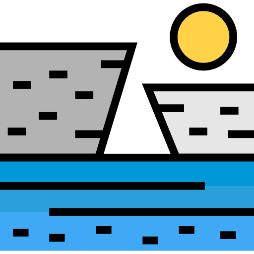 Sea Detailed Straight Lineal color icon