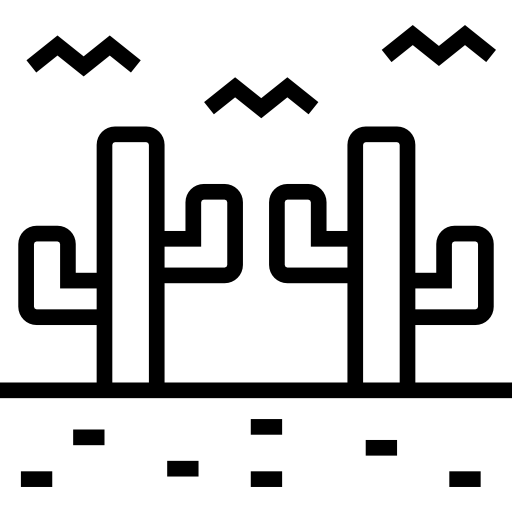 deserto Detailed Straight Lineal icona
