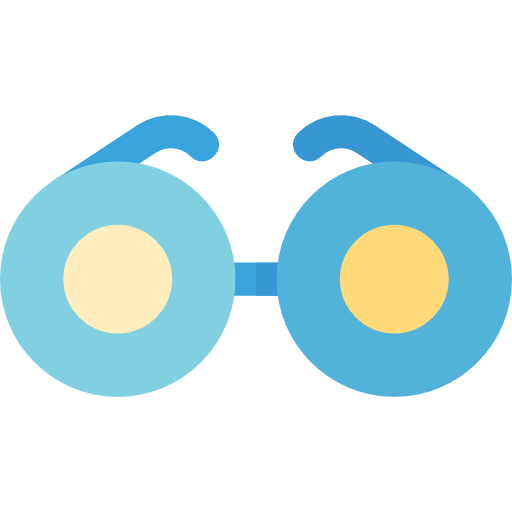 Eyeglasses Basic Rounded Flat icon